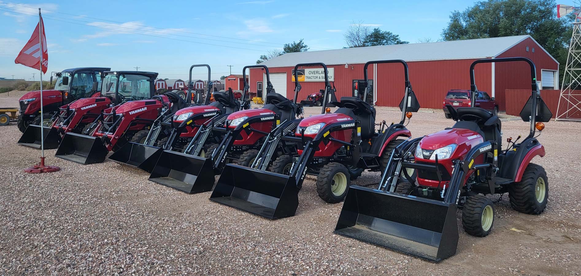 Yanmar tractor lineup on our display lot